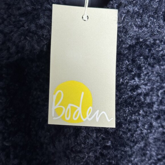 Boden Kemble Teddy Boucle Jacket Navy Blue UK 18 US size 14 snap front NWT - Picture 5 of 9
